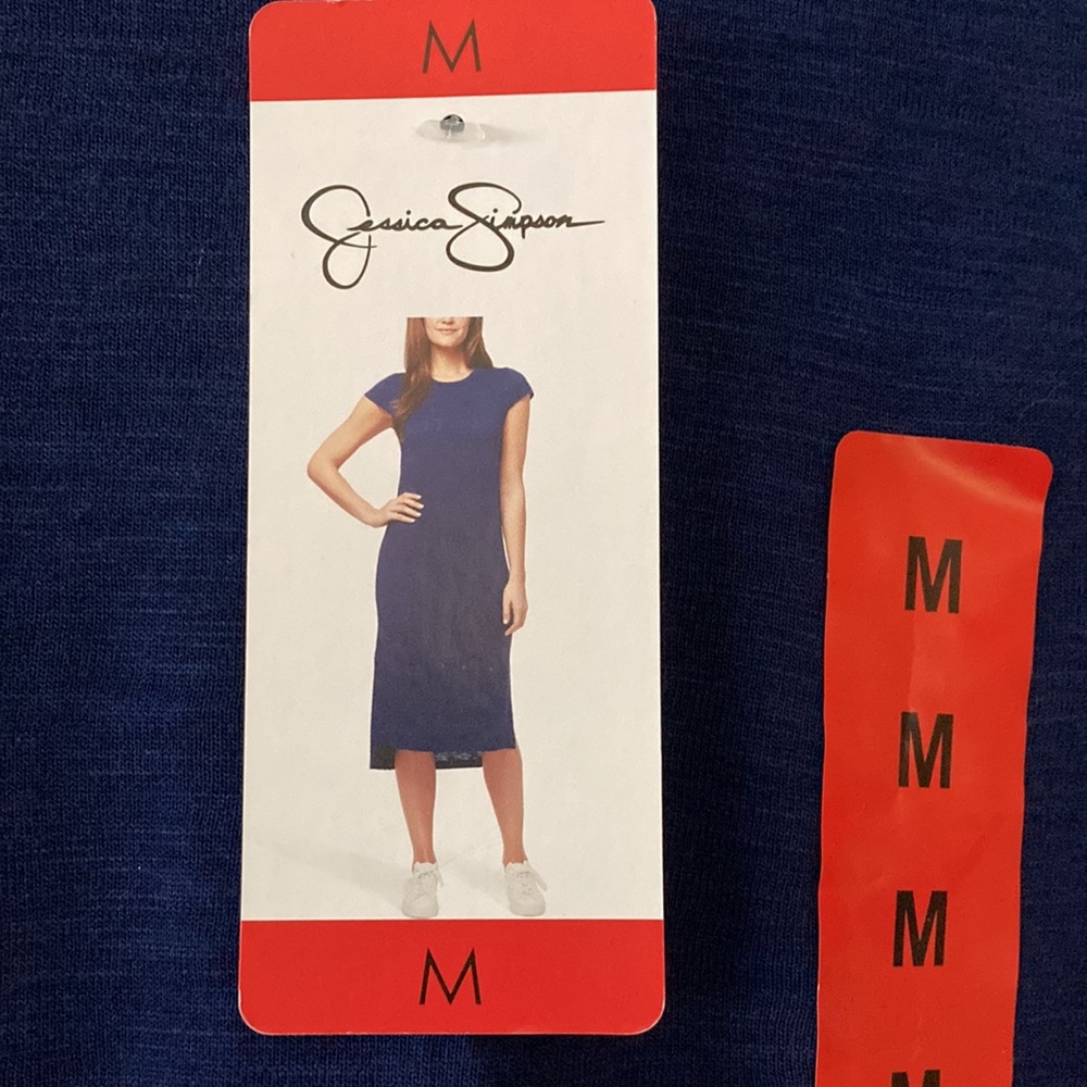 Jessica Simpson size M basic dark blue dress - Picture 2 of 7